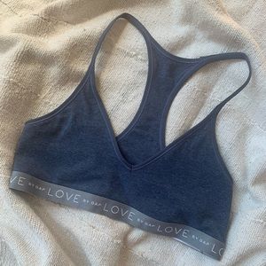 LOVE by GAP Stretch Cotton Bralette in Blue